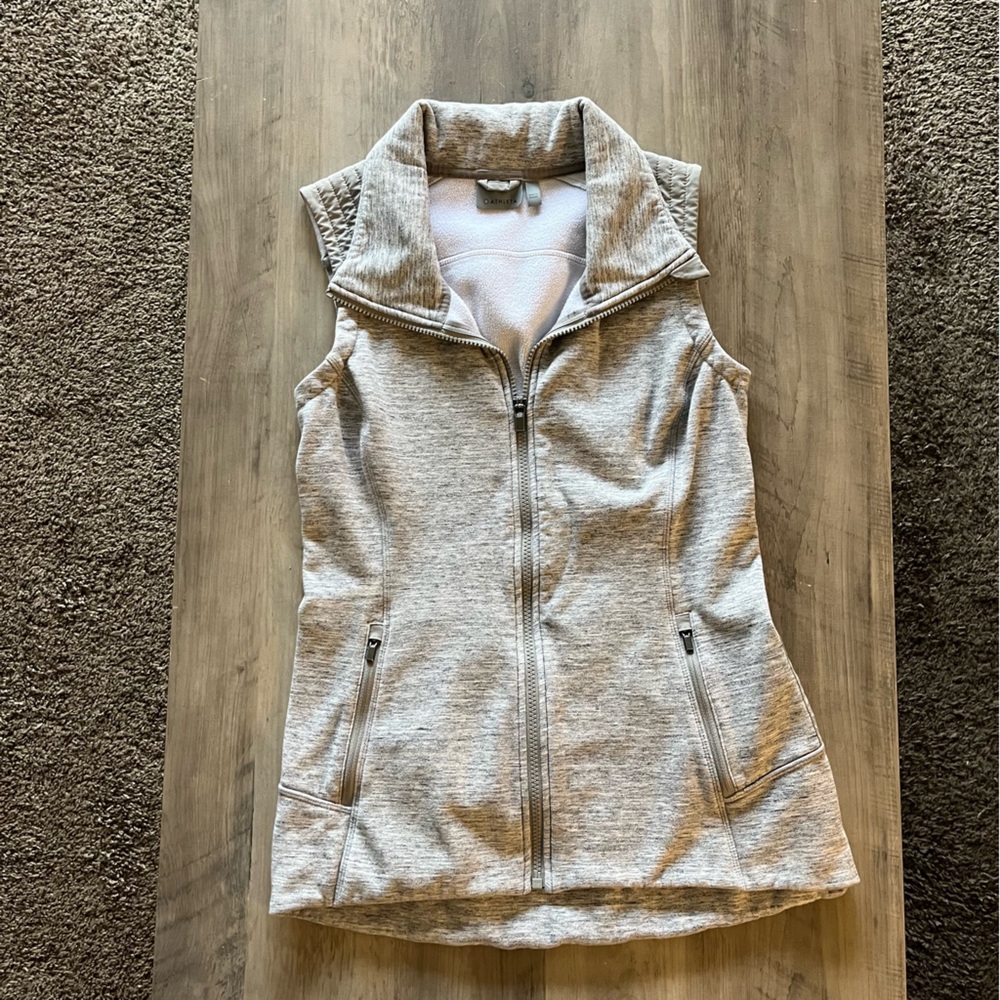 Athleta Stronger Vest Women's Small Space Dye Gray Heather